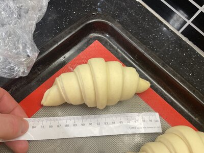 Croissant po kynutí
